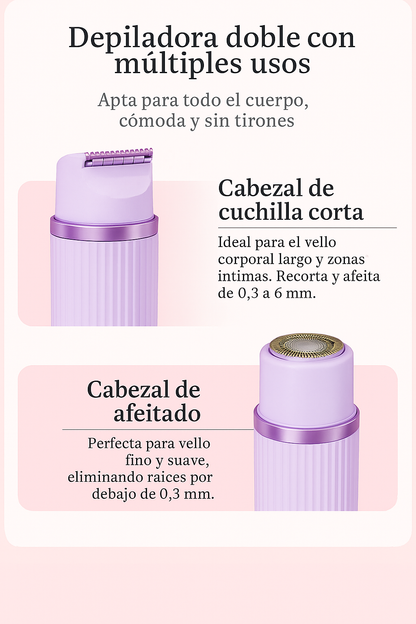 Deplipro - Depiladora portátil con Doble cabezal